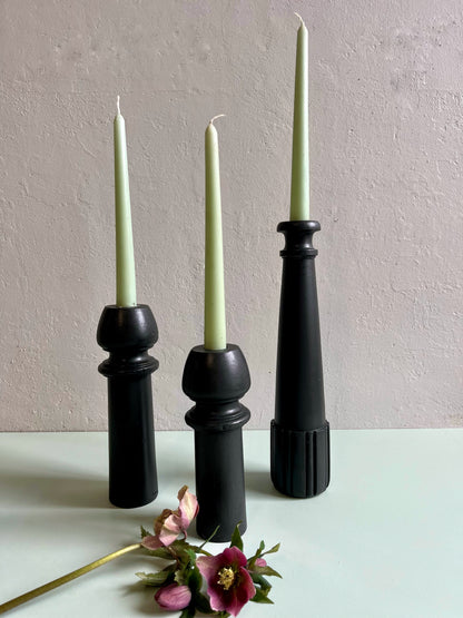 Bougeoir en bois tourné grand modèle