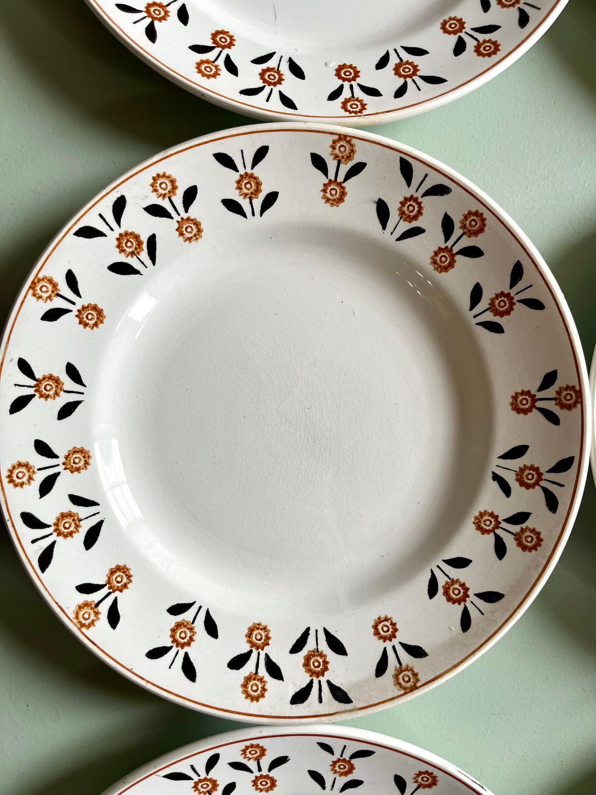 Assiettes plates anciennes Saint-Amand modèle Vannes – Lot de 6  Vaisselle Patine