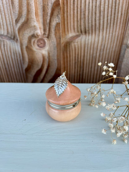 Boîte à bijoux - pilulier en albâtre