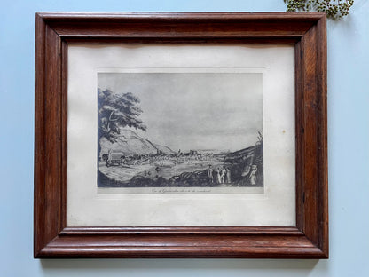 Gravure sous cadre « vue de Guebwiller »  Décoration Patine