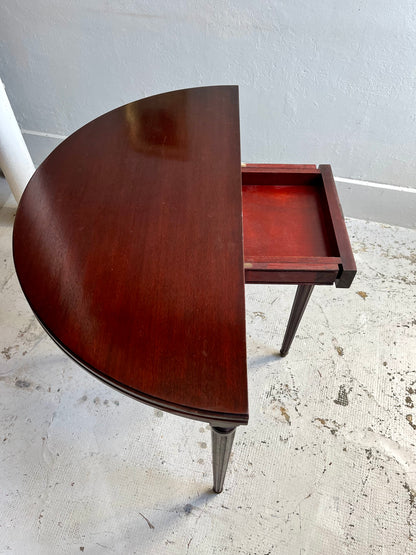 Table demi-lune acajou style Louis XVI