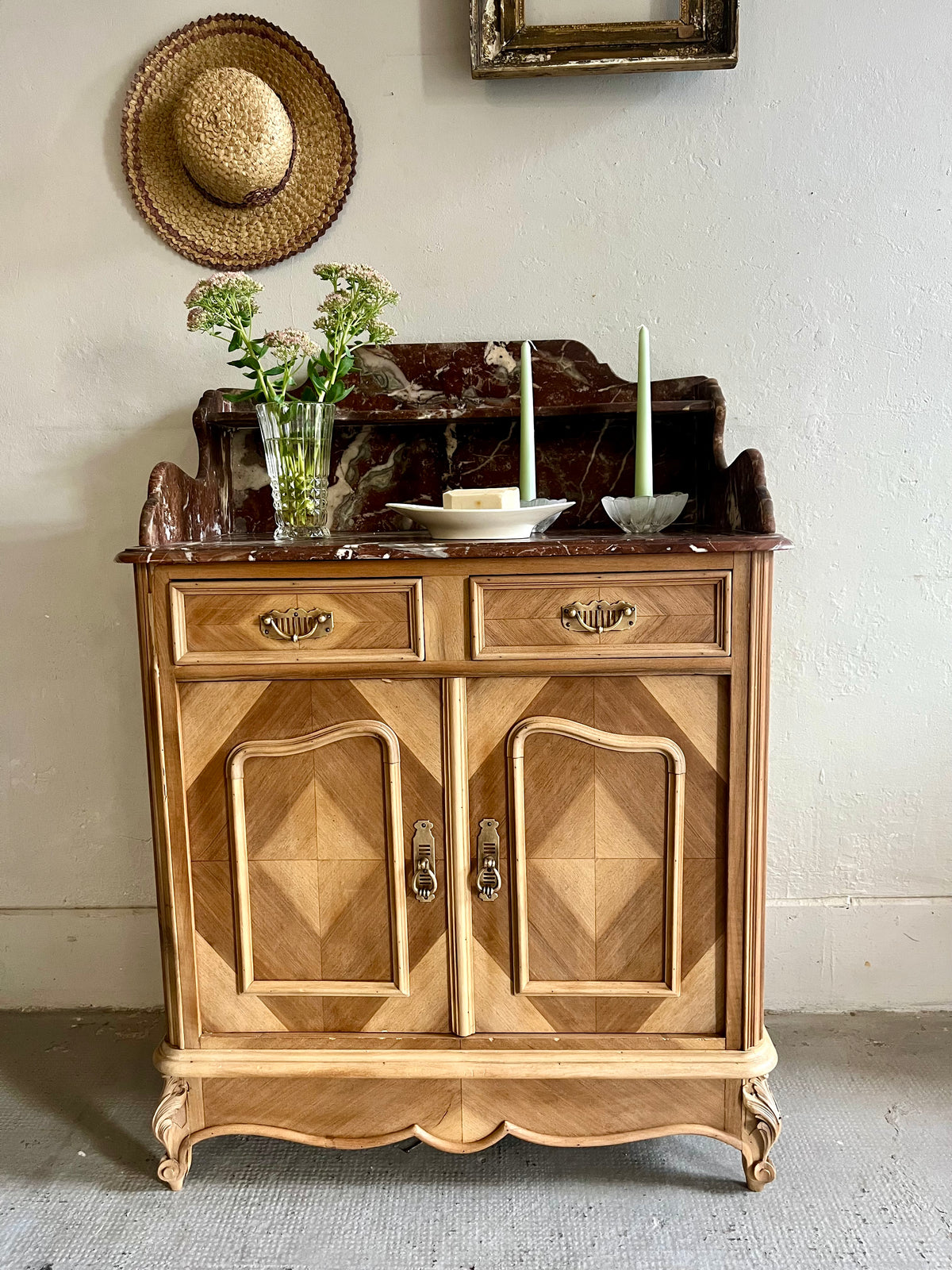 Meuble de toilette plateau marbre  Meubles Patine