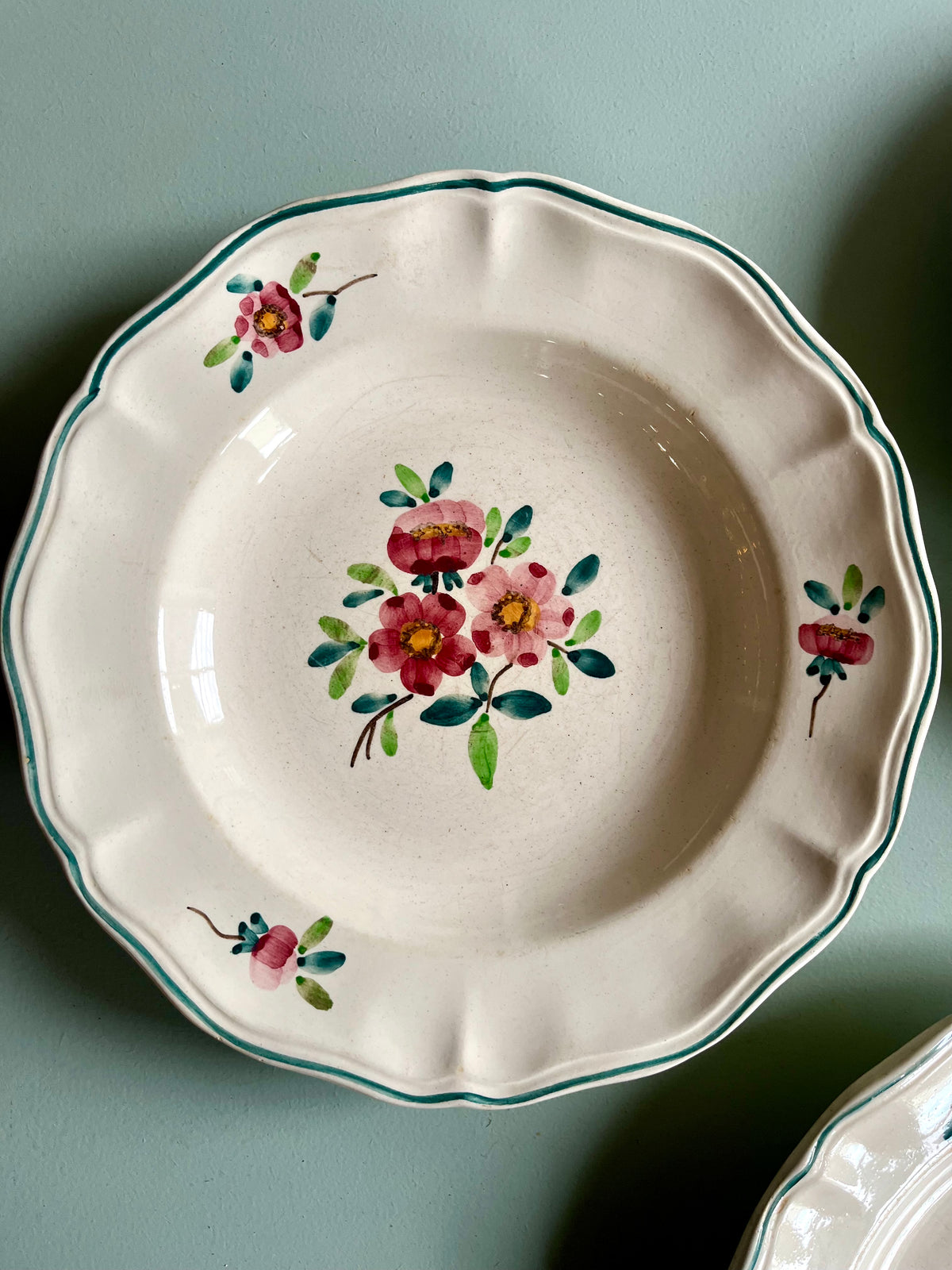 Assiettes creuses Sarreguemines modèle Amazone - lot de 3  Vaisselle Patine