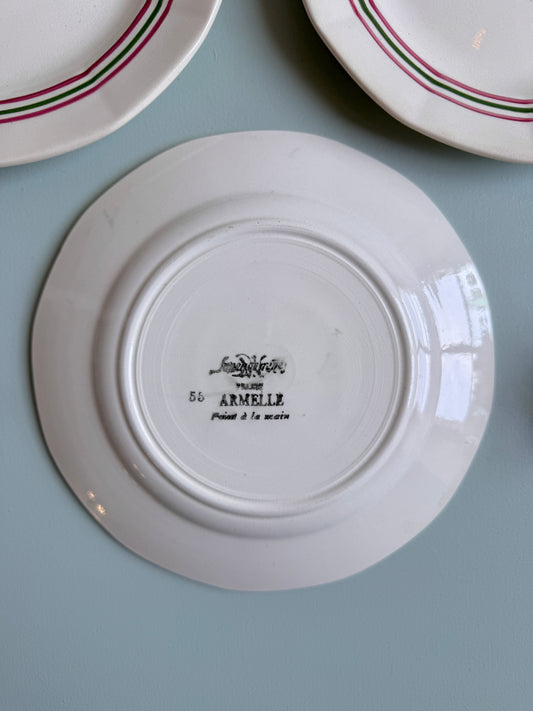 Assiettes à dessert modèle Armelle de Sarreguemines - lot de 4