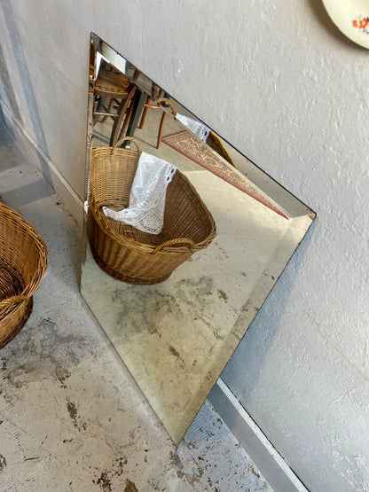 Grand miroir biseauté vintage