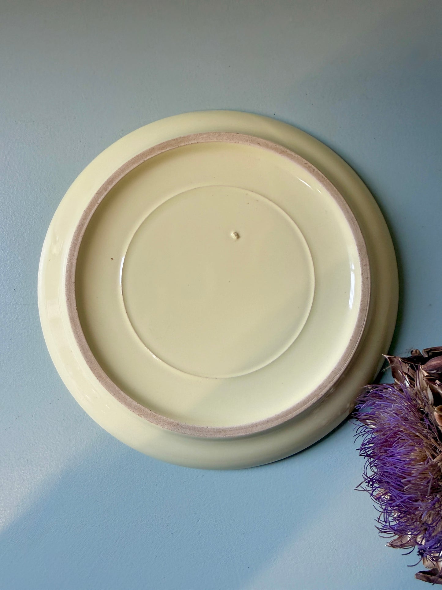 Assiette à dessert jaune