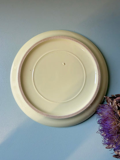 Assiette à dessert jaune