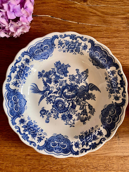 Assiette semi creuse décor bleu anglais- Windsor  Vaisselle Patine