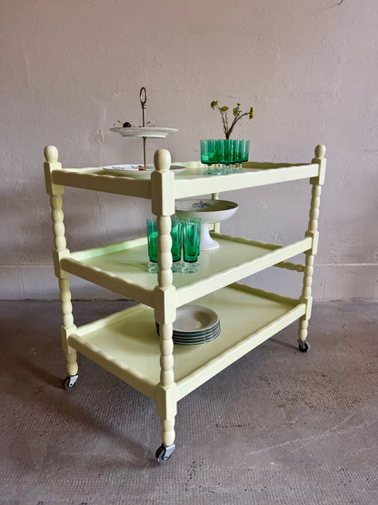Desserte de service jaune pâle  Meubles Patine