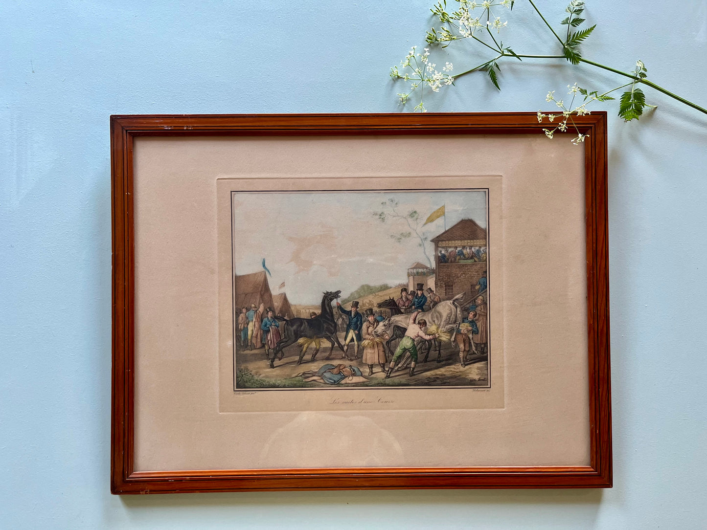 Lithographie en couleur Carle Vernet - Debucourt - « Les suites d’une course »