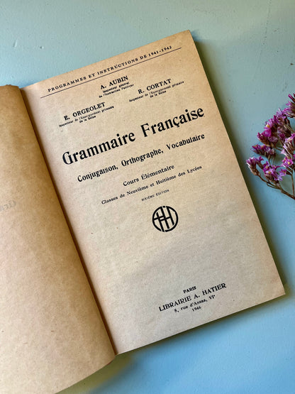 Manuel ancien de grammaire/ livre ancien