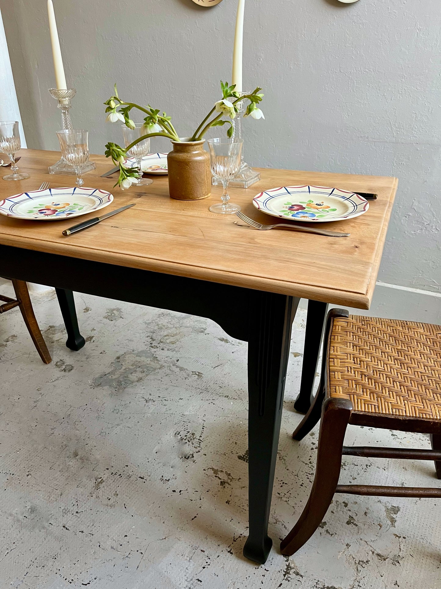 Table bistrot ancienne bois