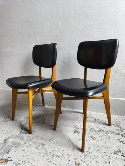 Chaise vintage style scandinave lot de 2   Patine