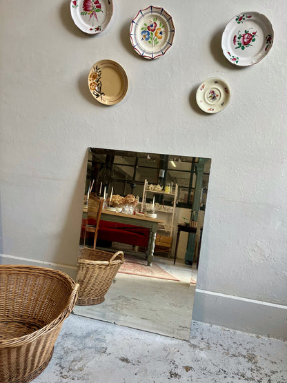 Grand miroir biseauté vintage