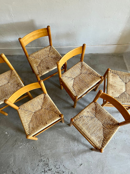 Lot de 6 chaises Johan van Heuvel pour Ad Vorm - Patine