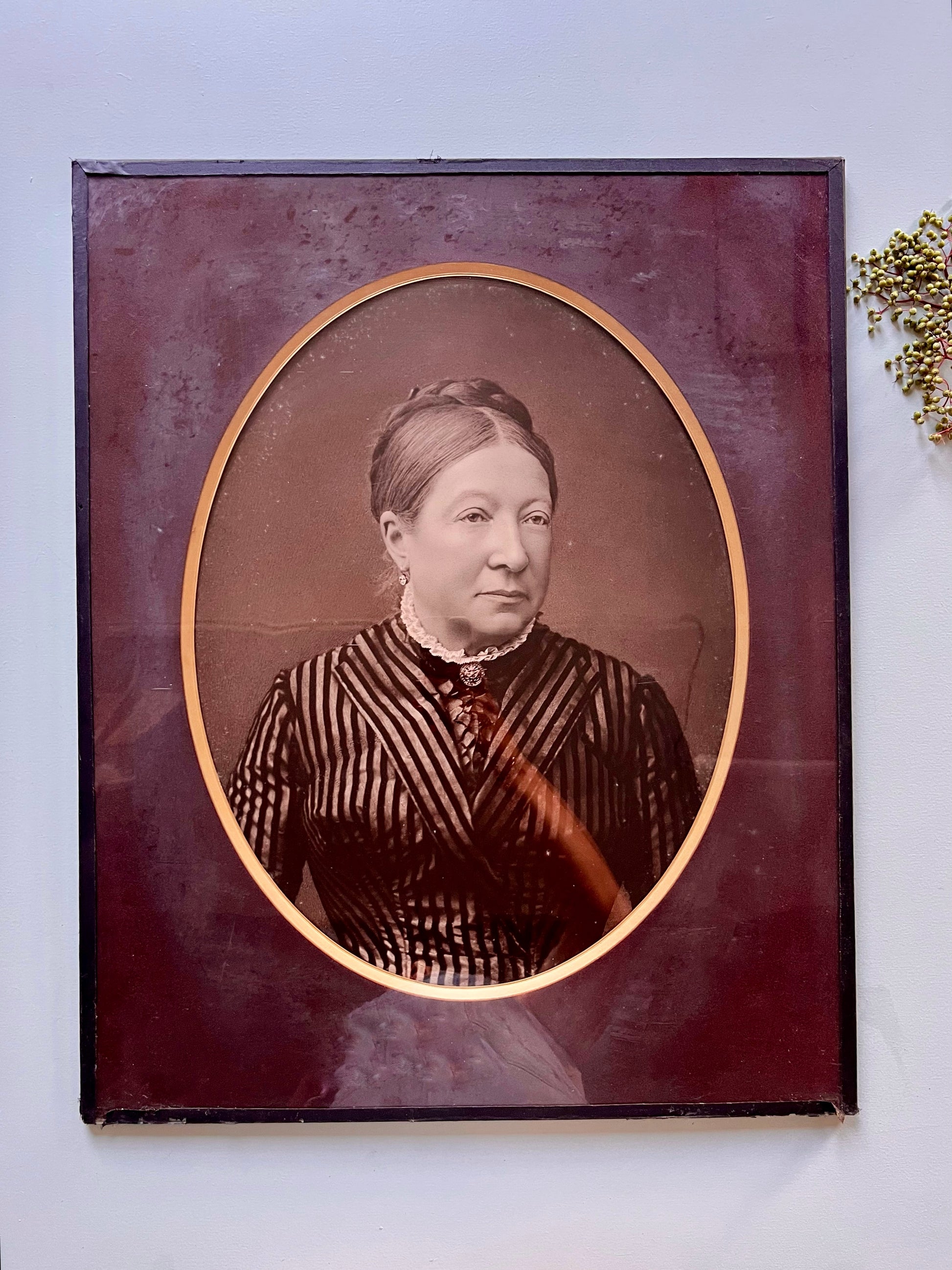 Portrait photographique de femme ancien inaltérable  Décoration Patine