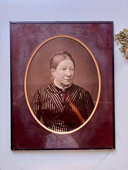 Portrait photographique de femme ancien inaltérable  Décoration Patine