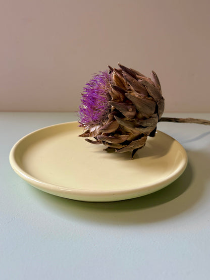 Assiette à dessert jaune