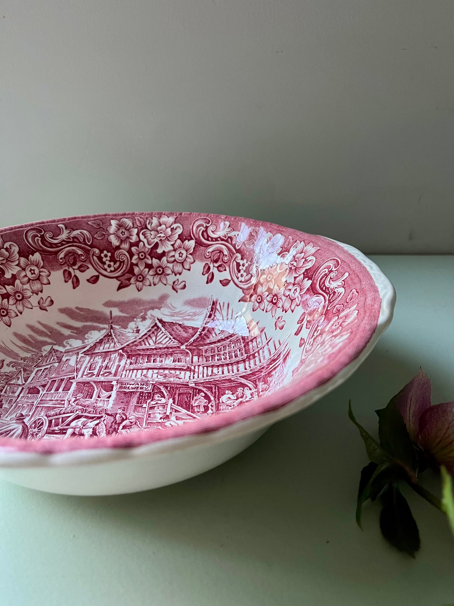 Saladier anglais vintage rouge Royal Tudor