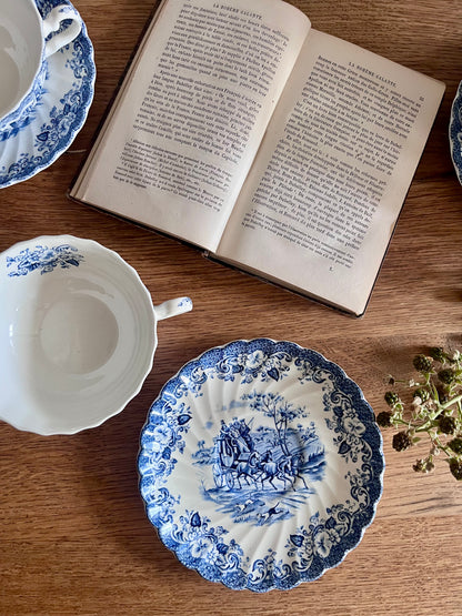 Tasses à thé anglaises avec coupelles- lot de 4  Vaisselle Patine
