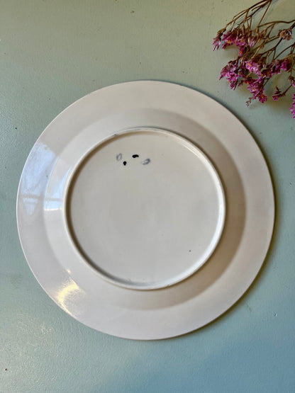 Assiette à dessert motif fleuris