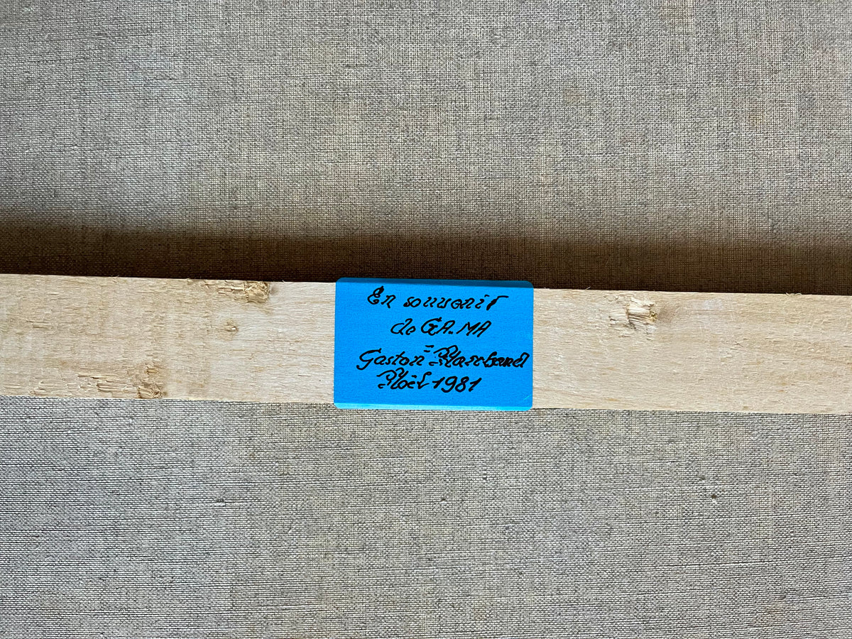 Toile peint à la main paysage coloré   Patine