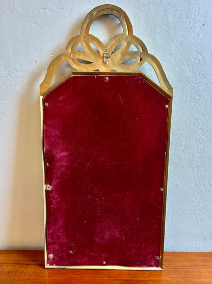 Miroir doré - cadre en métal   Patine