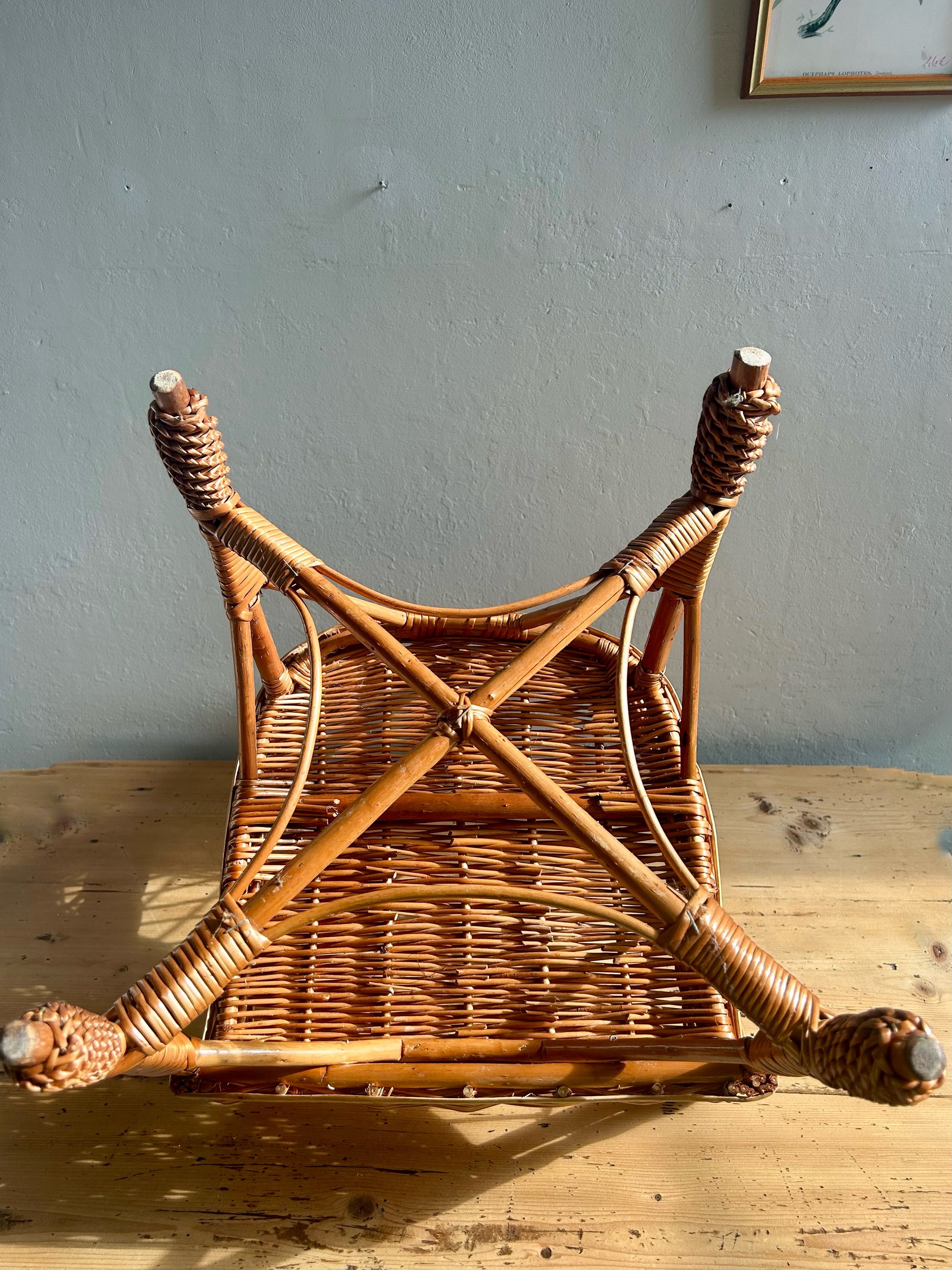 Chaise enfant en rotin - Patine