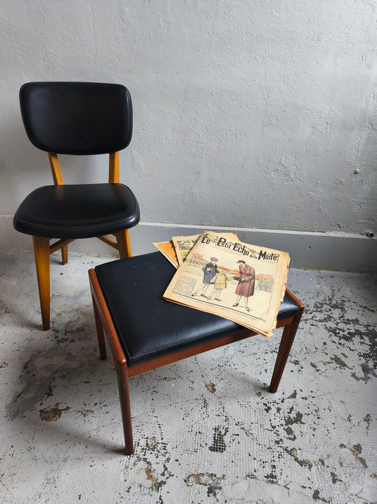 Tabouret vintage style scandinave   Patine