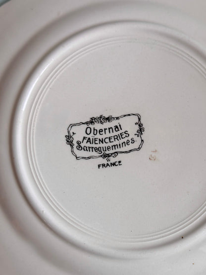 Assiettes à dessert modèle Obernai de Sarreguemines - lot de 2