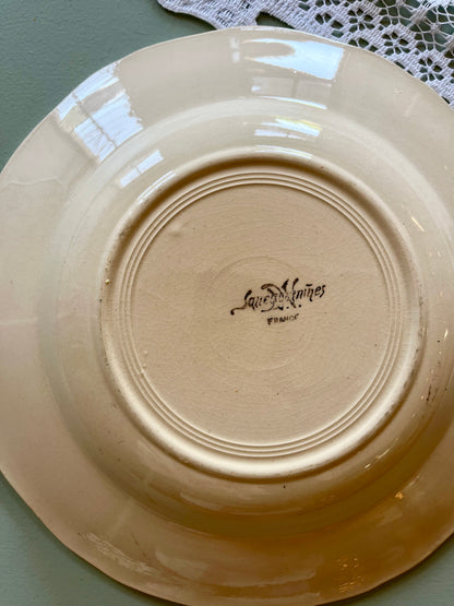 Assiettes creuses Sarreguemines beige- lot de 3 - Patine