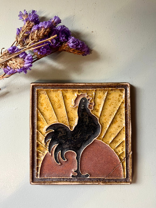 Carreau de Delft « coq »