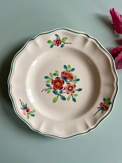 Assiettes anciennes Sarreguemines modèle Amazones – Lot de 2  Vaisselle Patine