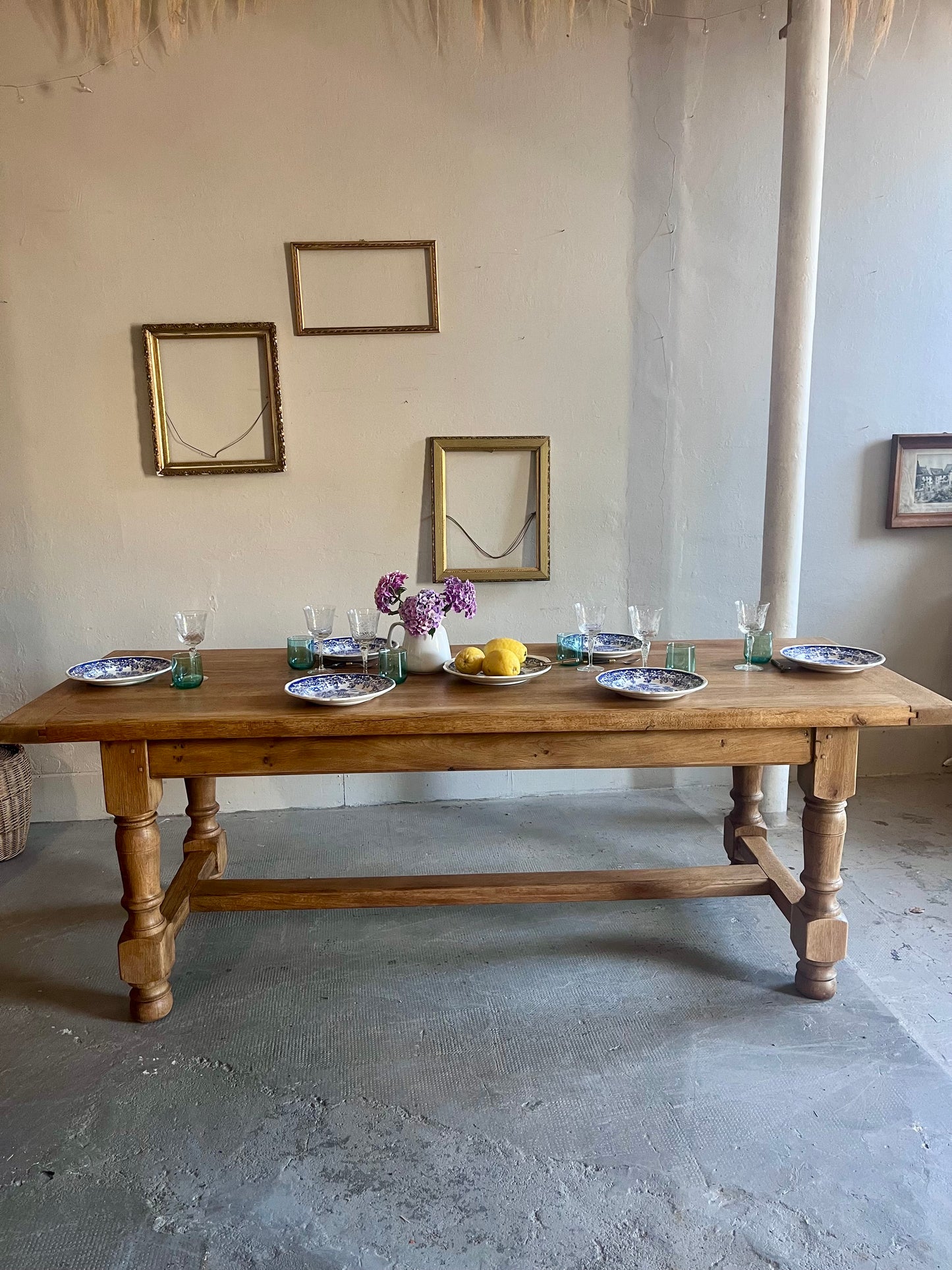 Table de ferme ancienne en bois massif  Meubles Patine