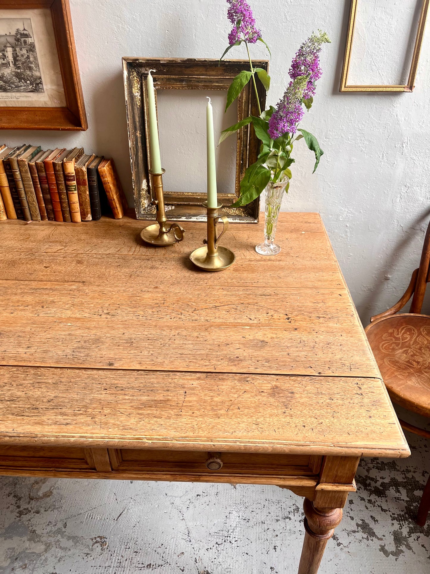 Bureau ancien en chêne/ table   Patine