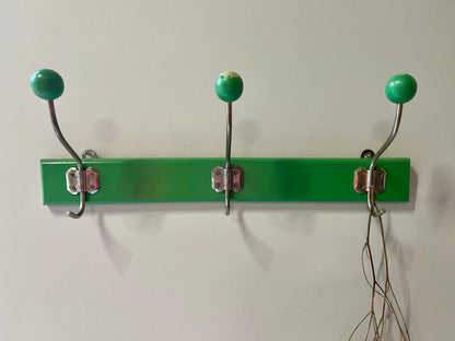 Porte manteau 3 patères vert vintage
