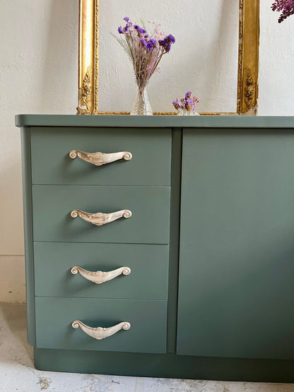 Buffet art déco gris bleu
