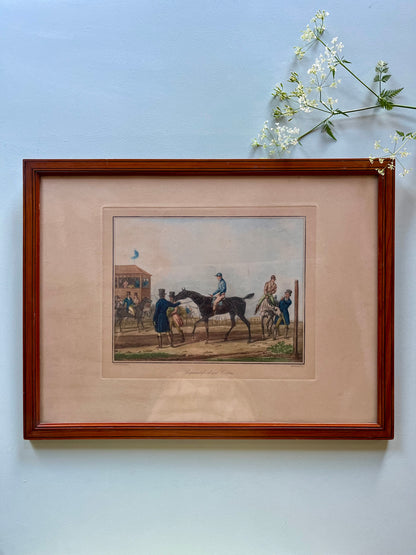 Lithographie en couleur Carle Vernet - Debucourt - « Préparatifs d’une course »