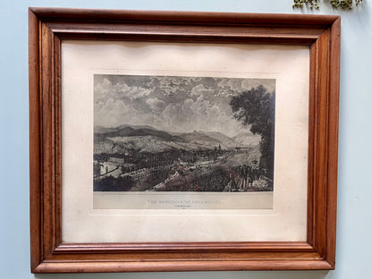 Gravure sous carde « vue générale de Guebwiller »   Patine
