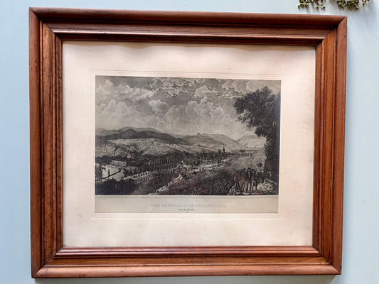 Gravure sous carde « vue générale de Guebwiller »   Patine