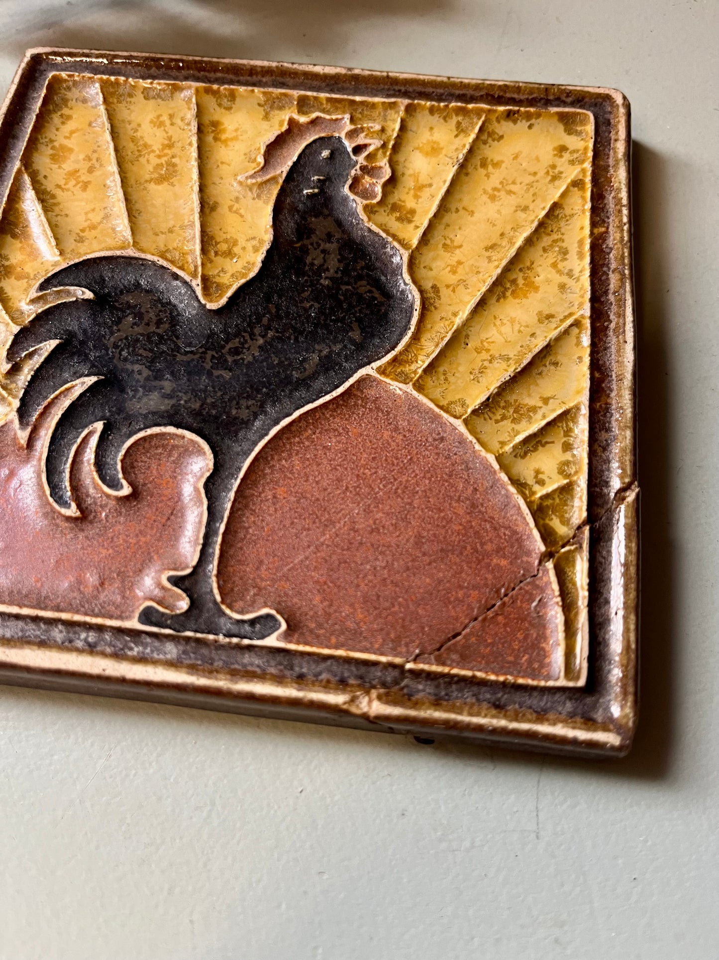 Tuile de Delft « coq »