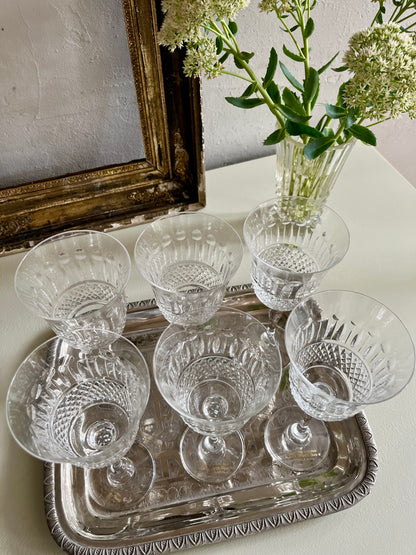 Verre à pied en cristal lot de 6  Vaisselle Patine