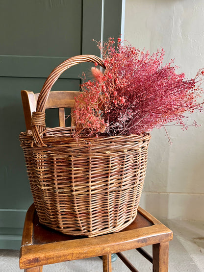 Panier en osier ancien   Patine