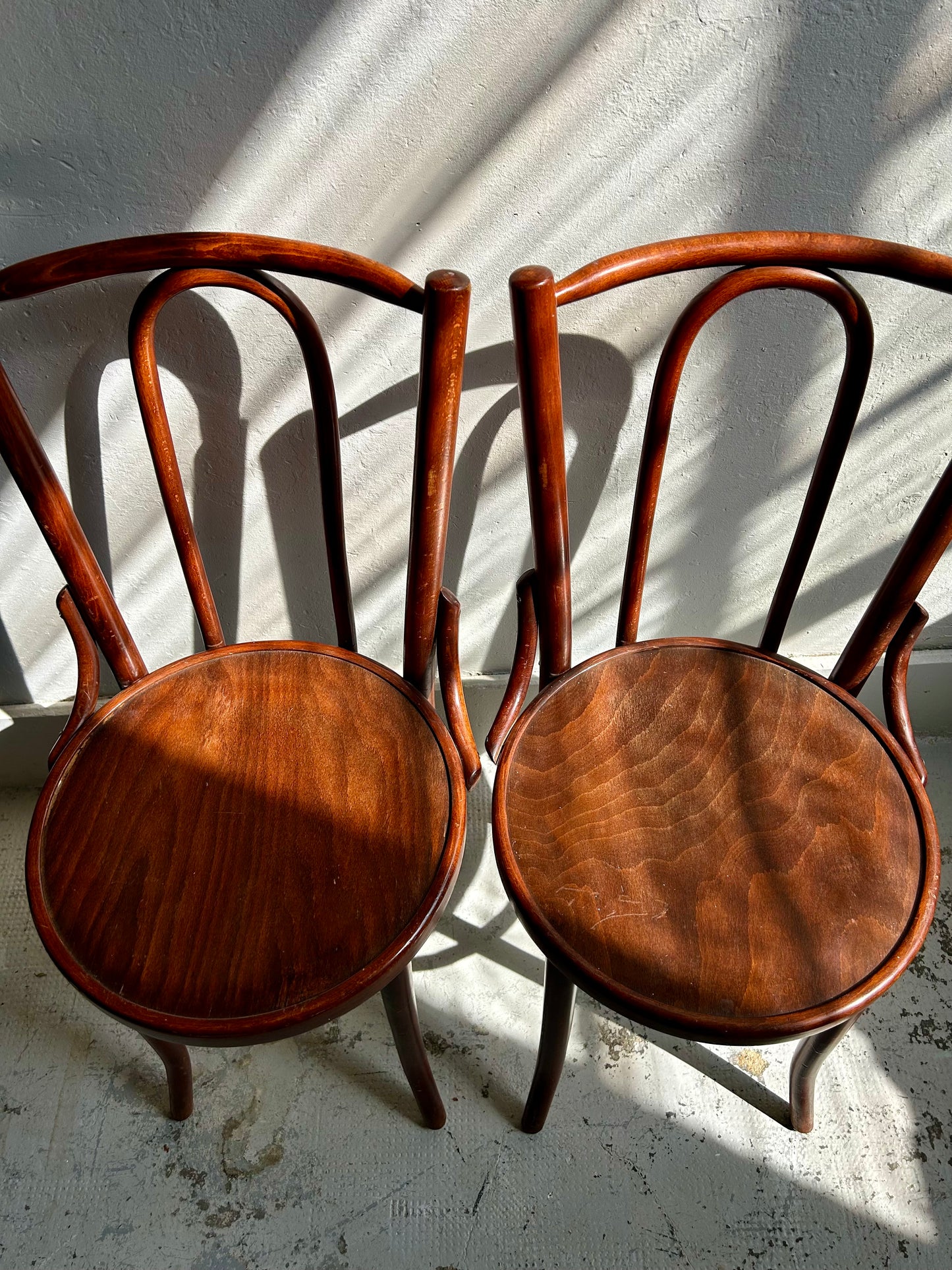 Chaise bistrot bois courbé - lot de 2