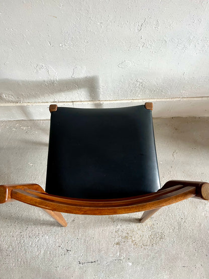 Chaises scandinaves teck et Skaï-lot de 6   Patine