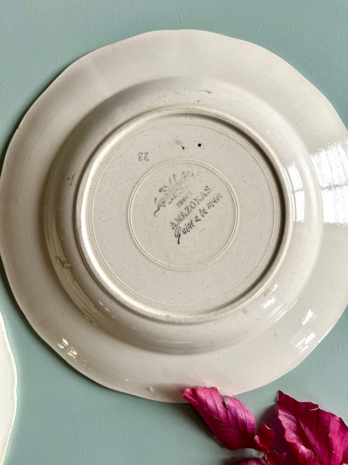 Assiettes creuses Sarreguemines modèle Amazone - lot de 3  Vaisselle Patine