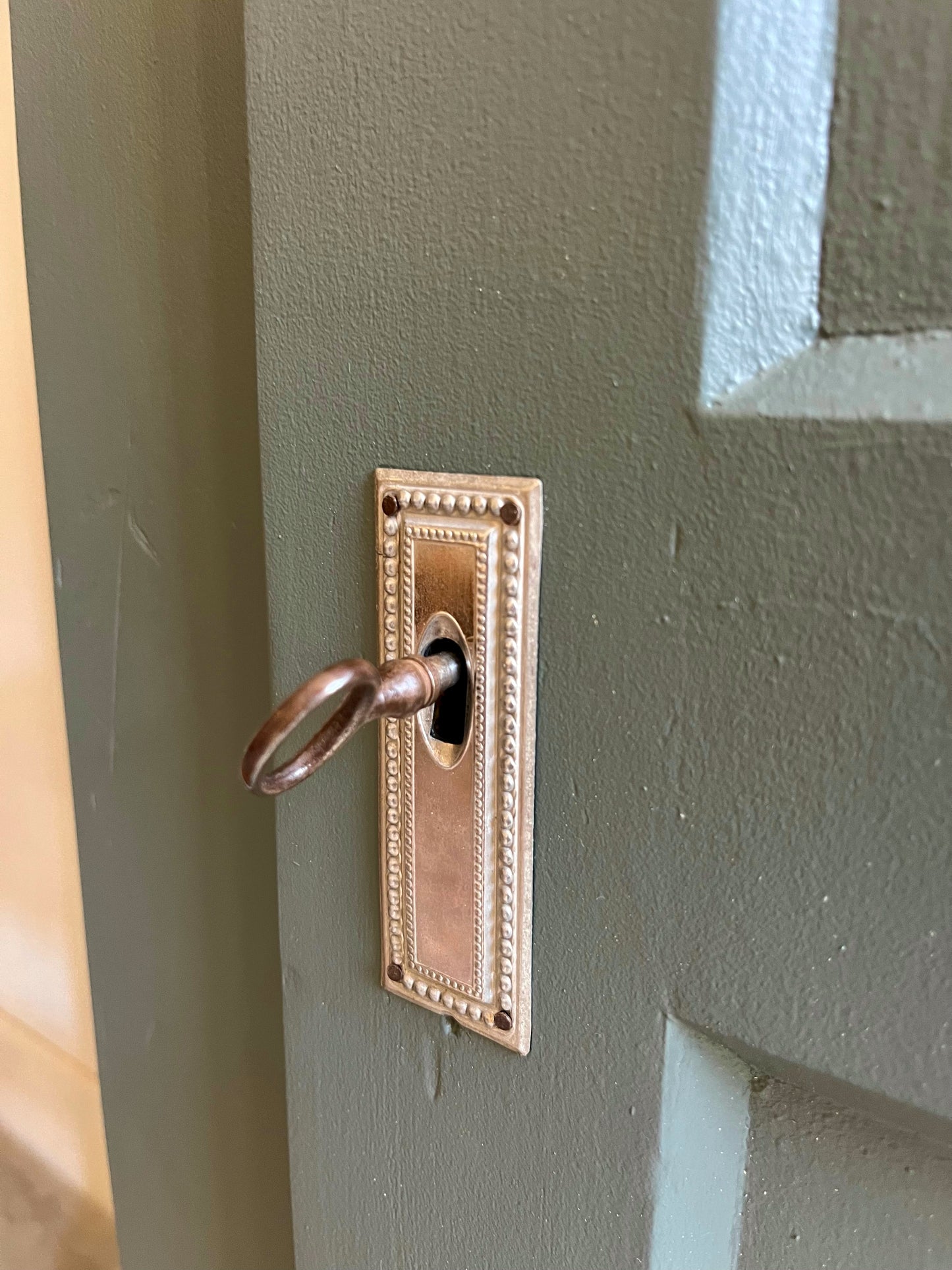 Bonnetière/armoire ancienne une porte bleu-gris