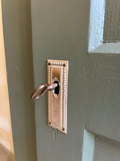 Bonnetière/armoire ancienne une porte bleu-gris