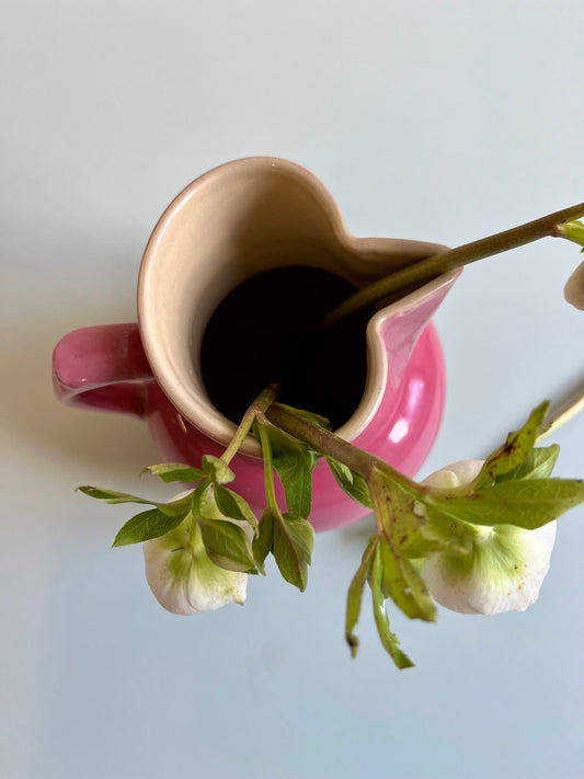 Pichet vintage vieux rose