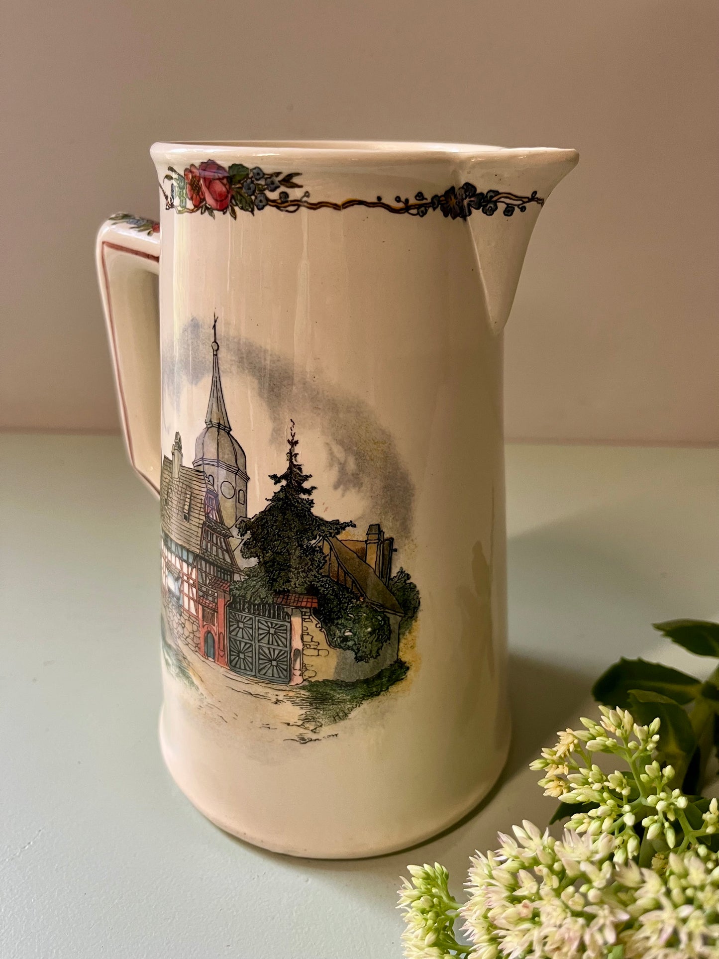 Pichet Sarreguemines ancien Obernai  Vaisselle Patine